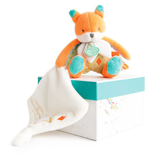 Et compagne magic luminescent baby comforter orange green fox star 